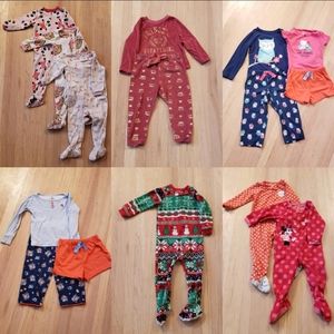 14+ Item Pajama Set & Footed Onesie Bundle